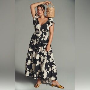 New Without Tags - Anthropologie Flutter-sleeve Dress